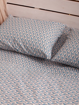 Льняная наволочка квадратная Жар-птица