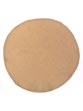 Салфетка круглая изо льна цвет бежевый