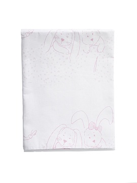 Льняная простыня Зайцы