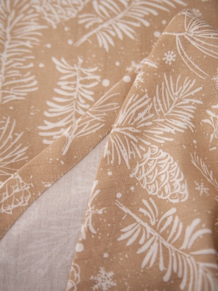 Скатерть льняная Хвойная стужа без салфеток