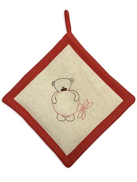 Прихватка льняная Тедди