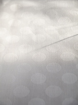 Льняная ткань Белые круги арт.127-1В