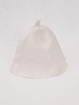 Шапка льняная для бани цвет белый