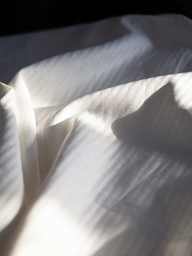 Льняная ткань Белые полоски арт.357-1