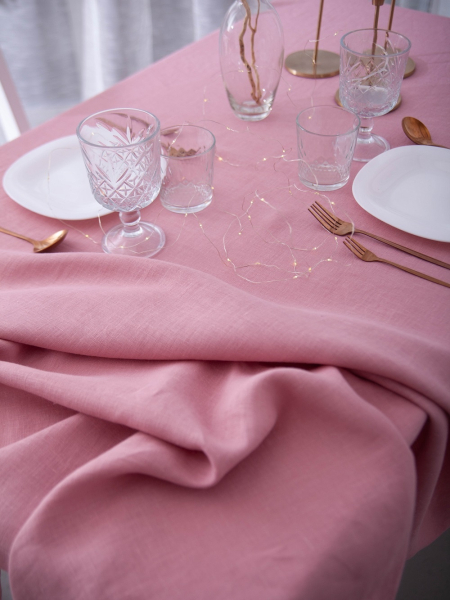 Скатерть льняная Together dusty rose