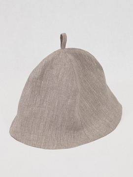 Шапка льняная для бани цвет серый натуральный