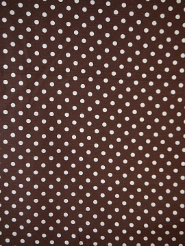 Ткань полульняная Горошек цвет коричневый арт.923В