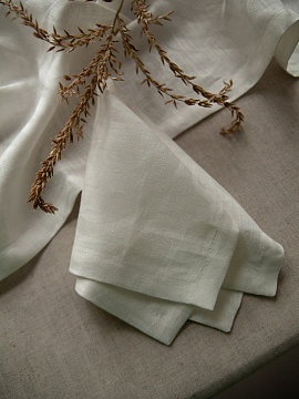 Салфетка льняная Молочные волны