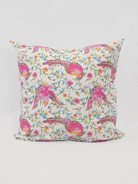 Льняная наволочка квадратная Соловей