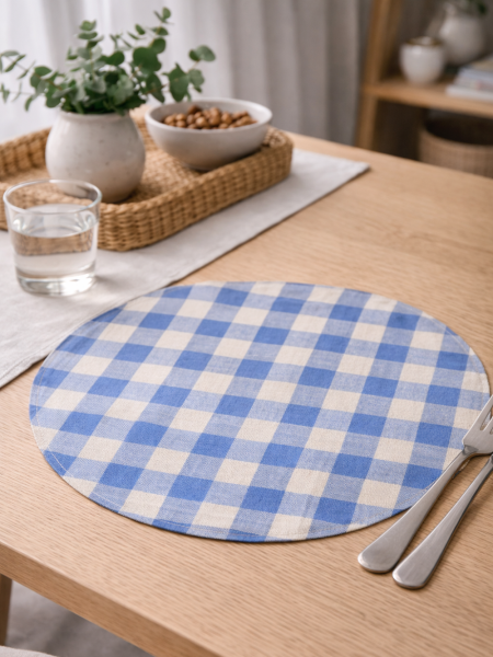 Салфетка круглая изо льна Бриджида