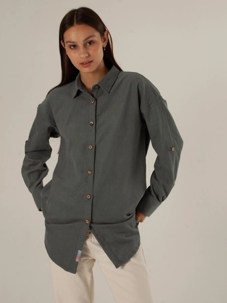 Рубашка velvet Celine graphite