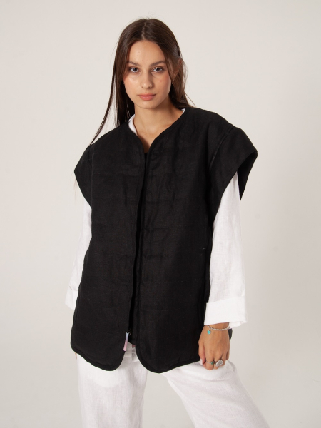 Куртка-жилет Boho black