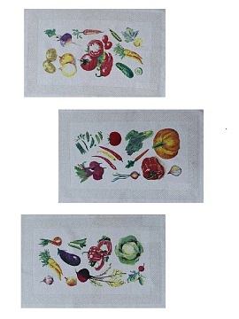 Набор льняных полотенец для кухни Овощной микс