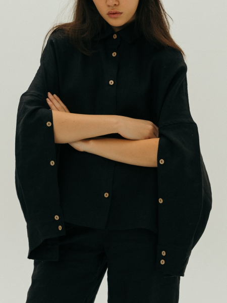 Рубашка Origami black