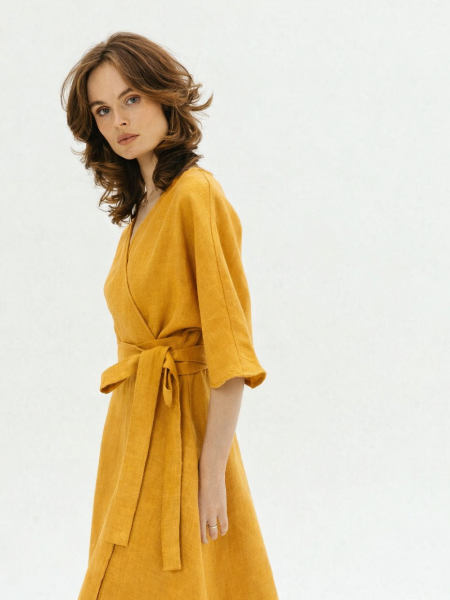 Платье Blossom limited mustard