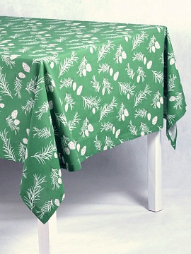 Скатерть льняная Шишки без салфеток