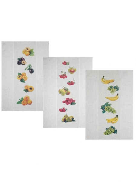 Набор льняных полотенец для кухни Сад