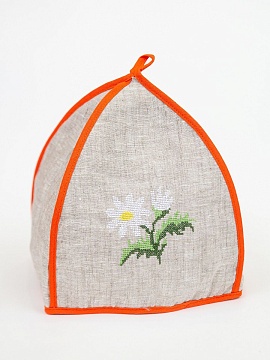 Грелка льняная на чайник Ромашка