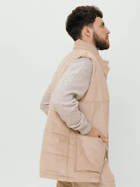 Жилет стеганый velvet Snowfall limited beige
