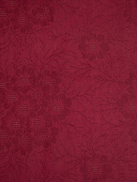 Ткань льняная Космея бордо