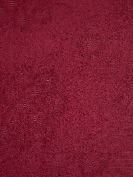 Ткань льняная Космея бордо