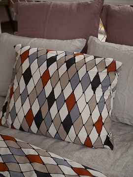 Льняная наволочка прямоугольная Витраж