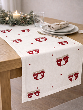 Дорожка льняная Гномы