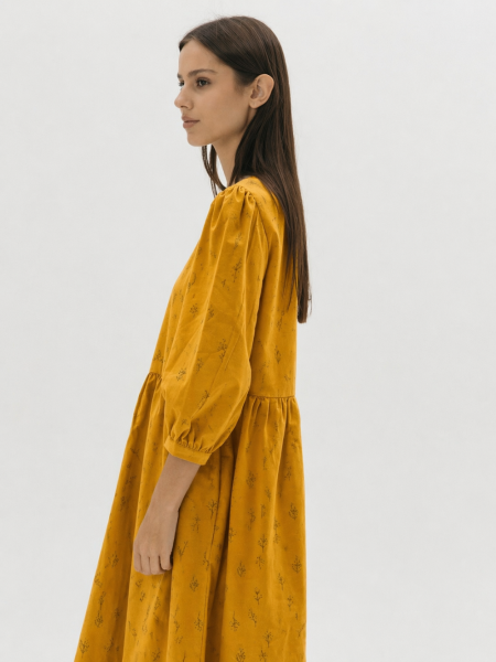 Платье flannel Margo limited mustard trees
