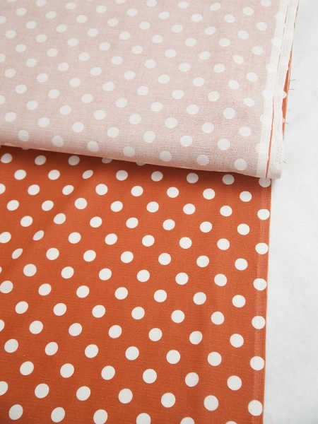 Ткань льняная Горошек-2