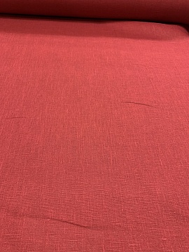 ОСТАТОК меньше метра Льняная ткань Бордо арт.511