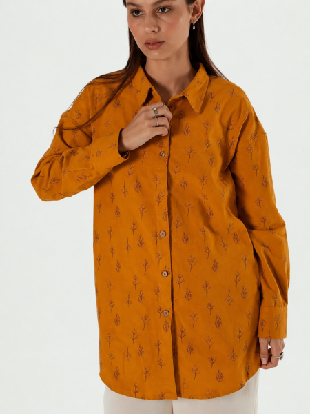 Рубашка flannel Celine limited mustard trees