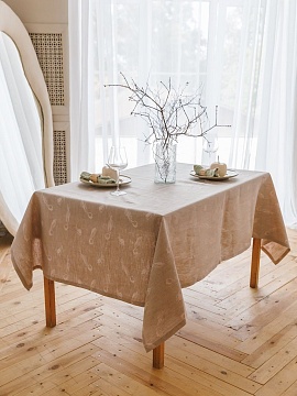 Скатерть прямоугольная Тюльпаны цвет розовый без салфеток