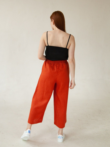 Брюки-кюлоты Kaia limited terracotta
