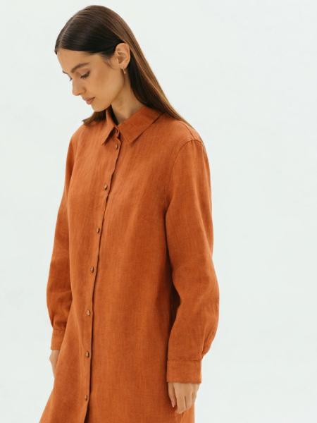 Платье-рубашка Fresh limited terracotta