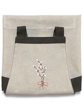 Фартук льняной Букетик вербы