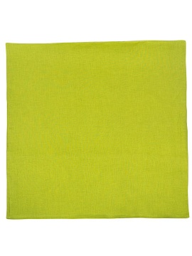 Льняная наволочка квадратная салатовая