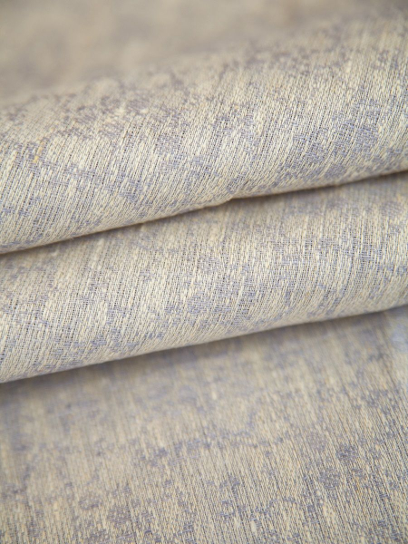 ОСТАТОК меньше метра Льняная ткань Барро цвет фиолетовый арт.460В