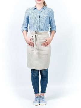 Фартук льняной Брион цвет серый натуральный