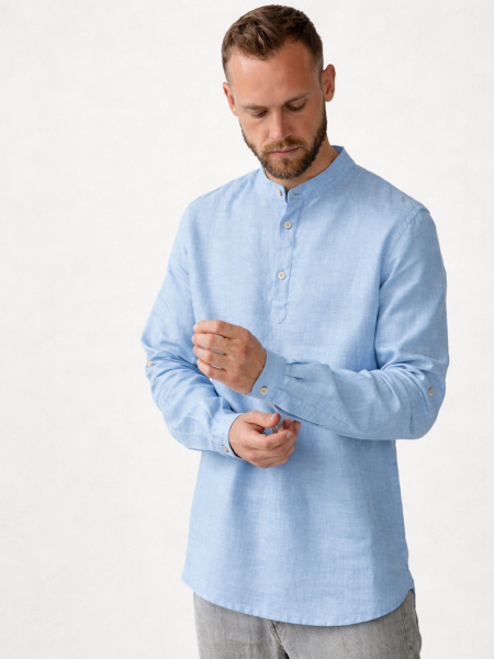 Рубашка полульняная Vegas sky