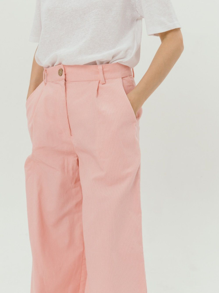Брюки-палаццо velvet Parisian dusty rose