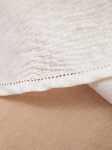 Скатерть с мережкой круглая Russo white