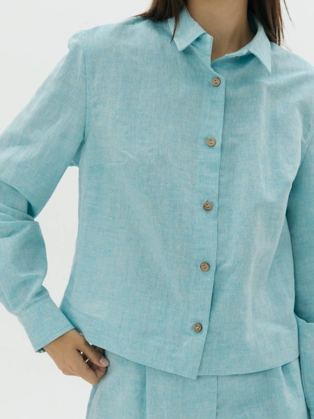 Рубашка Vivid limited turquoise melange