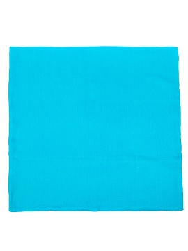 Льняная наволочка квадратная бирюзовая