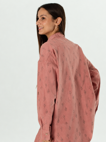 Рубашка flannel Celine limited dusty rose trees