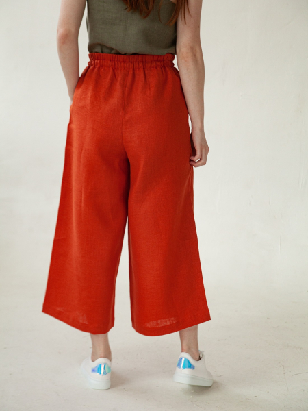 Брюки-кюлоты Kaia limited terracotta