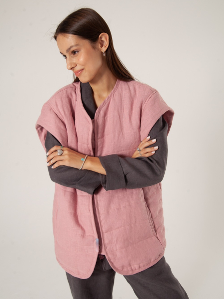 Куртка-жилет Boho dusty rose