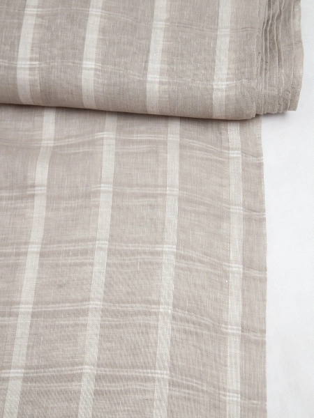 ОСТАТОК меньше метра Ткань лен Натуральный арт.370-33