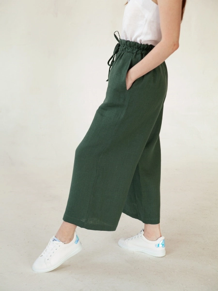 Брюки-кюлоты Kaia limited green