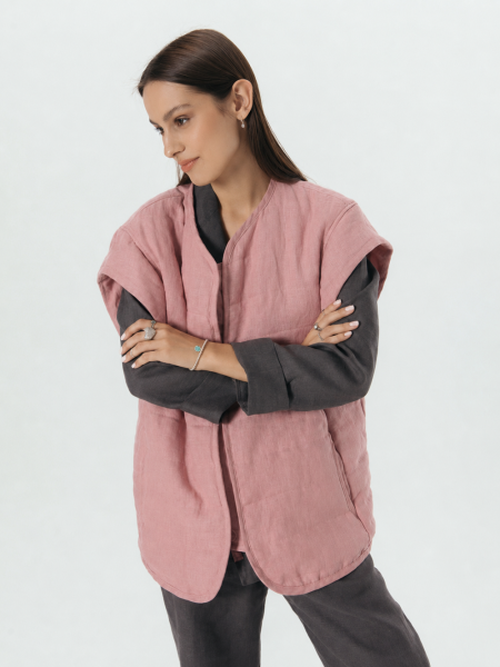 Куртка-жилет Boho dusty rose