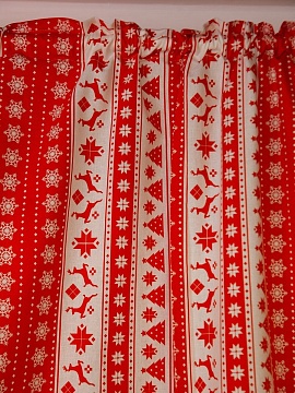 Шторы льняные Северные олени